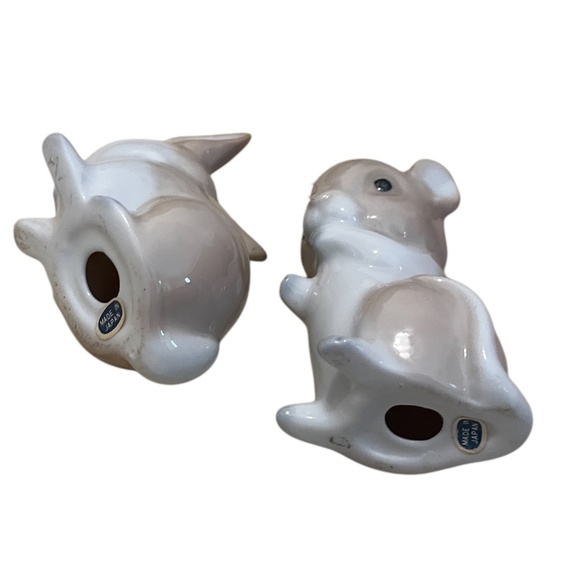 Pair Vintage‎ Rabbit/ Bunny Cream & White Porcelain Figurines, Japan - Picture 8 of 9